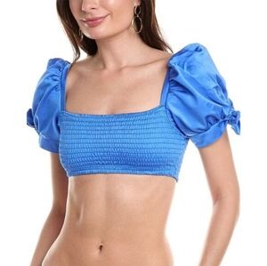 Agua Bendita Aine Swim Top In Blue